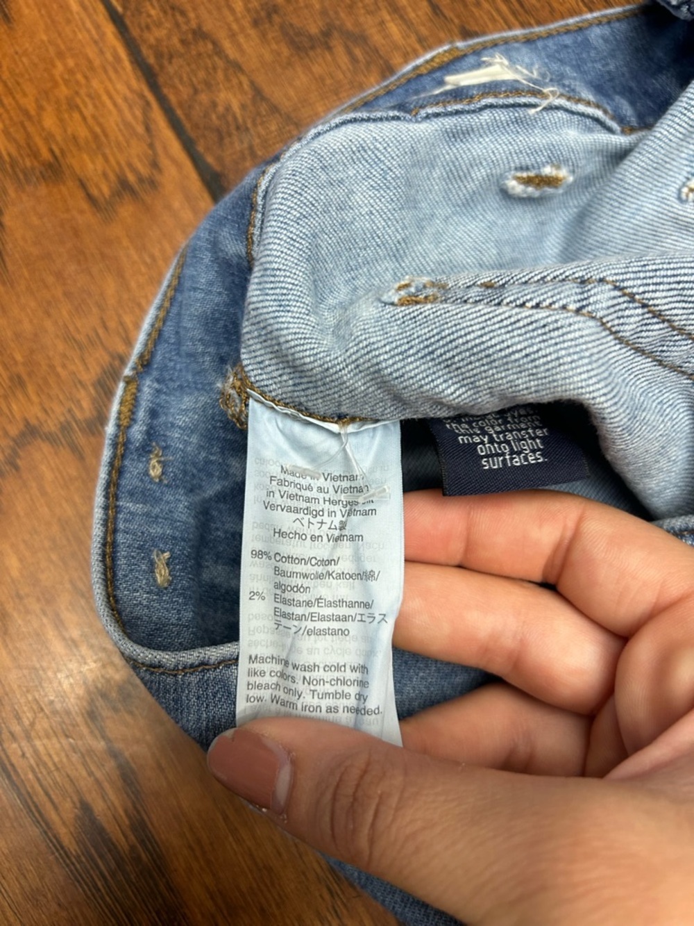 Madewell Light Blue Distressed High-Rise Denim Shorts - Picture 5 of 6